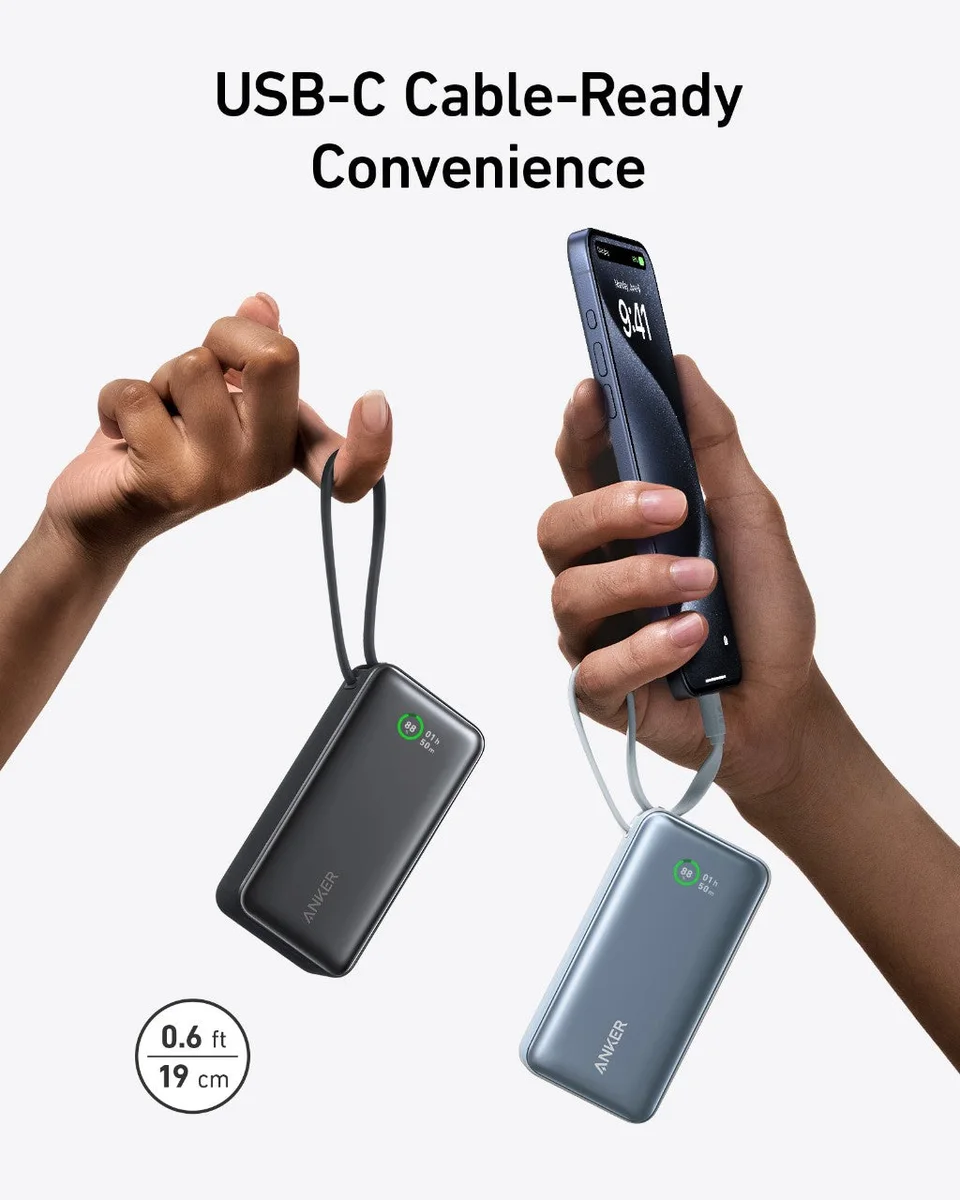 Anker Nano A1259 charging connections shown in manufacturer image
