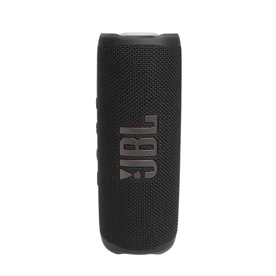Black JBL Flip 6 standing upright.