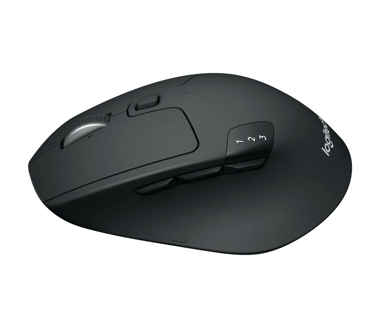 Angled view shows side buttons and sculpted body.