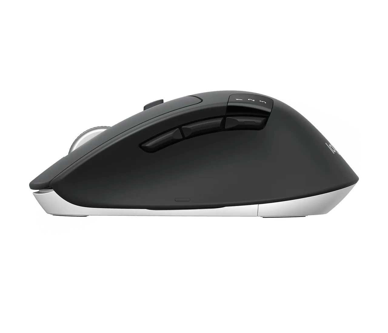 Side profile shows the wheel and thumb contour.