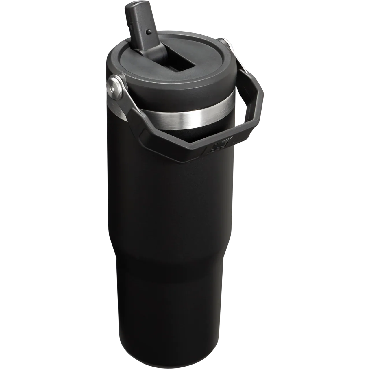 Flip straw and lid shown from above.