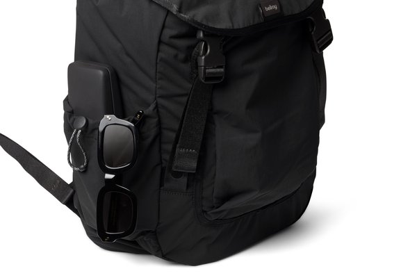Bellroy Cinch Backpack: Side-pocket detail: check the selected edition’s drawcord arrangement.