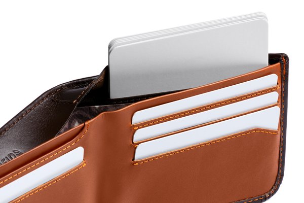 Bellroy Hide & Seek: A stacked-card pocket changes how much material sits behind the front slots.