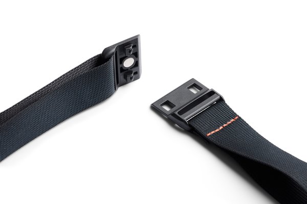 Close-up of the two separated halves of the Lite Sling's magnetic strap clasp