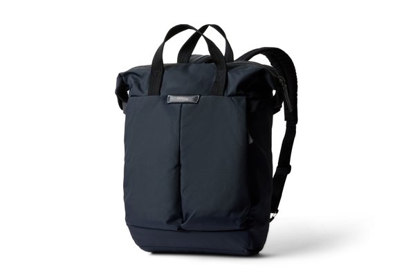Bellroy Tokyo Totepack Compact: Tokyo Totepack Compact in Navy, with handles and backpack straps.