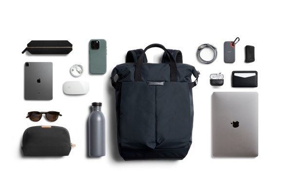 Bellroy Tokyo Totepack Compact: Bellroy’s arranged packing example, not our device-fit test.