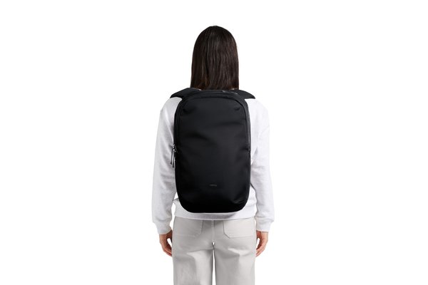 Bellroy Via Backpack: A second model view shows why body size affects appearance.