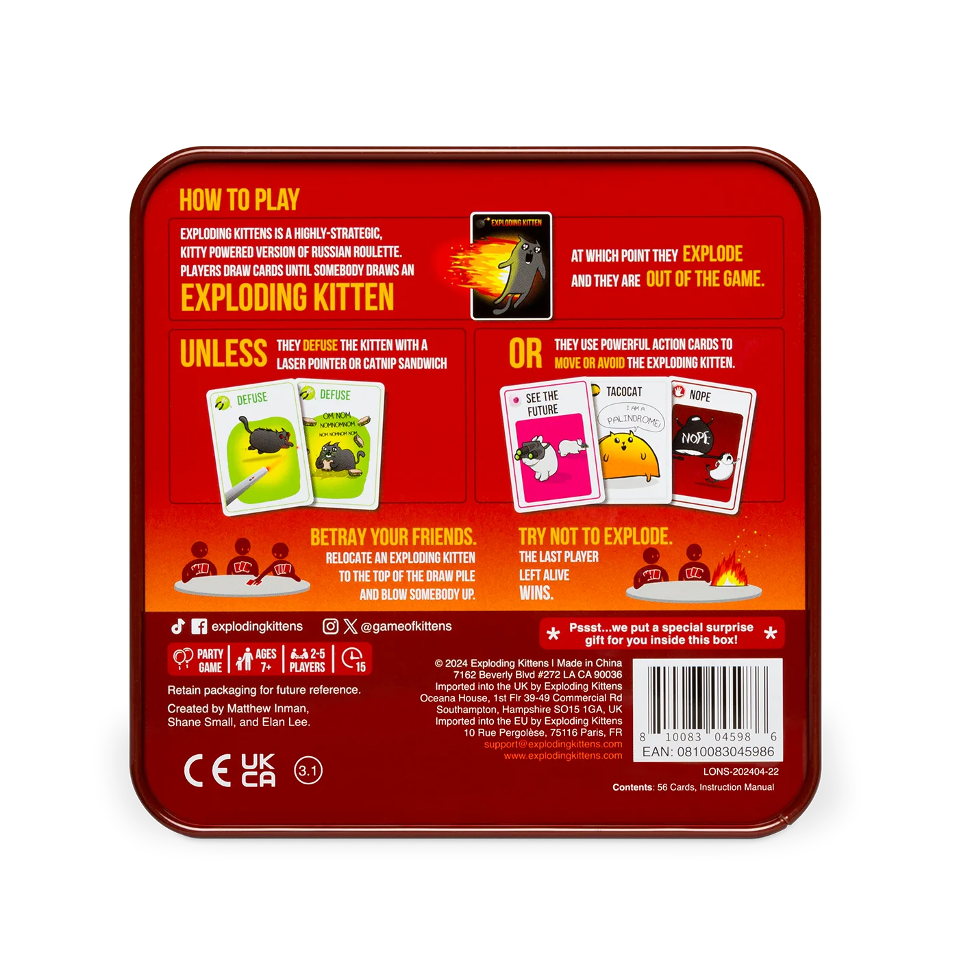 Exploding Kittens: Original Edition (Classic Tin) — manufacturer detail 4
