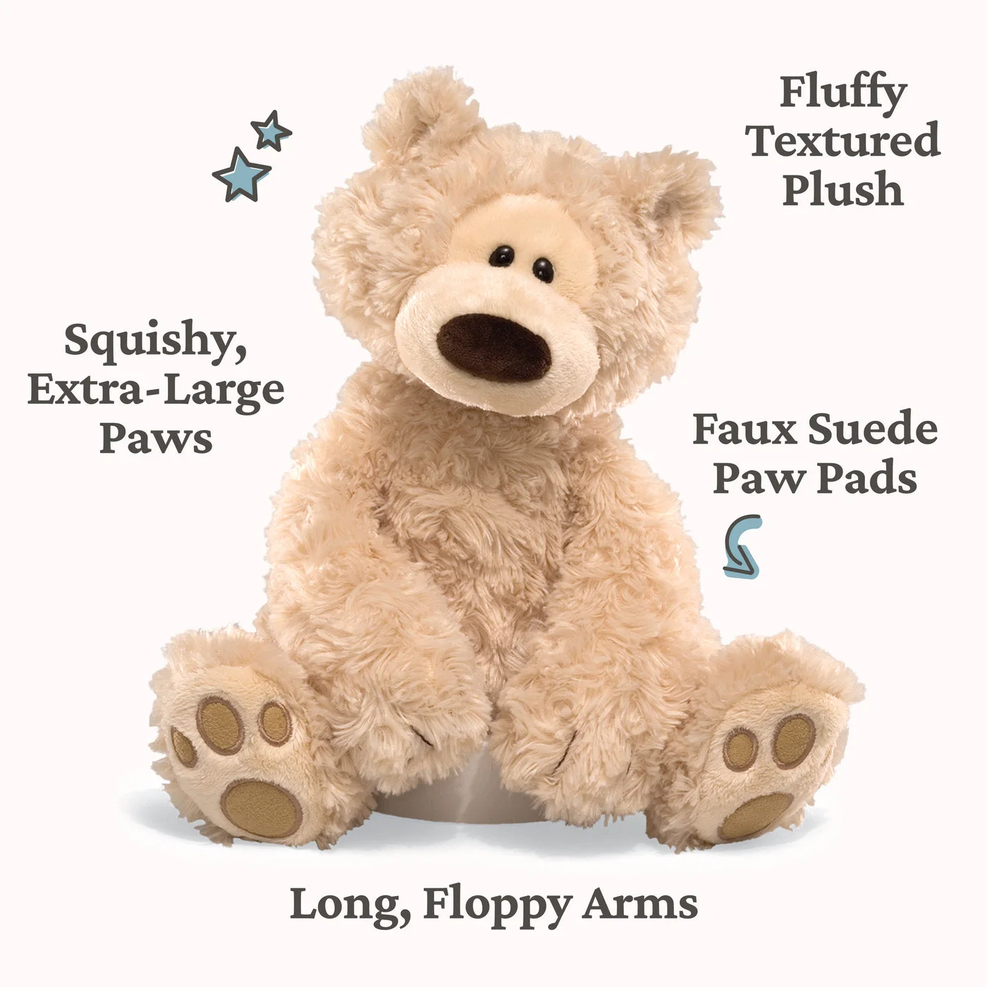 Philbin Bear, Beige, 12 in — manufacturer detail 3