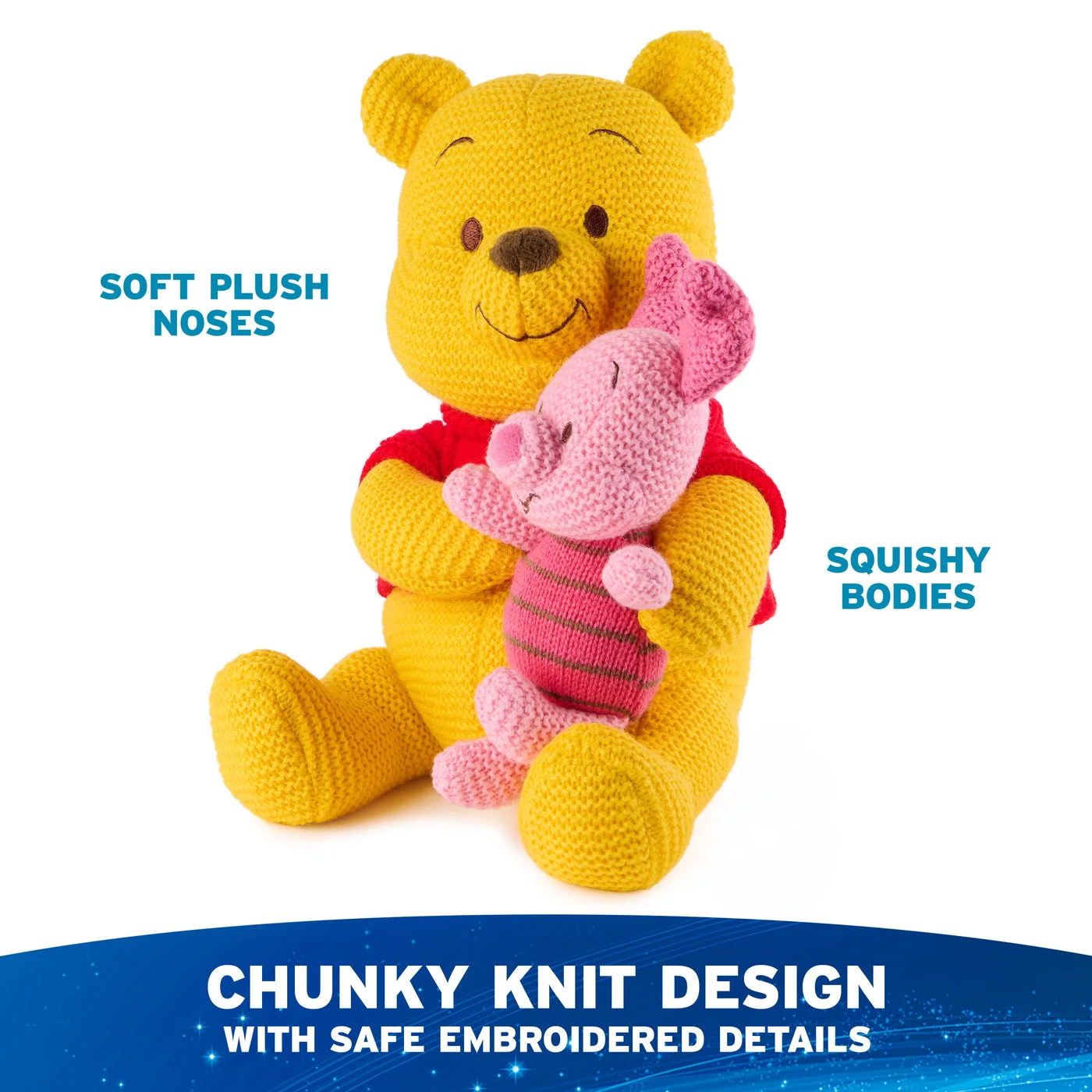 Winnie the Pooh & Piglet Knit Plush, 10 in — manufacturer detail 3