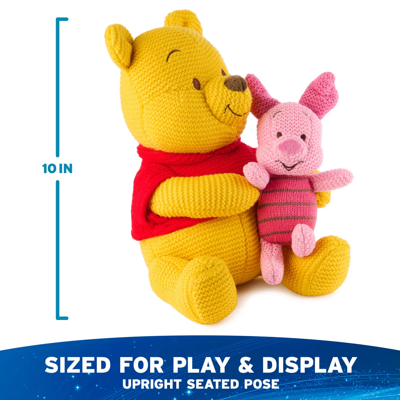 Winnie the Pooh & Piglet Knit Plush, 10 in — manufacturer detail 4