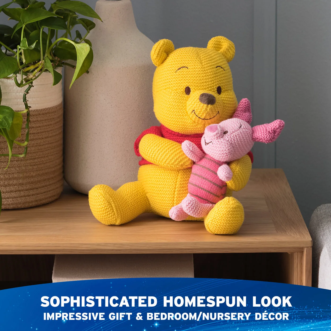 Winnie the Pooh & Piglet Knit Plush, 10 in — manufacturer detail 5