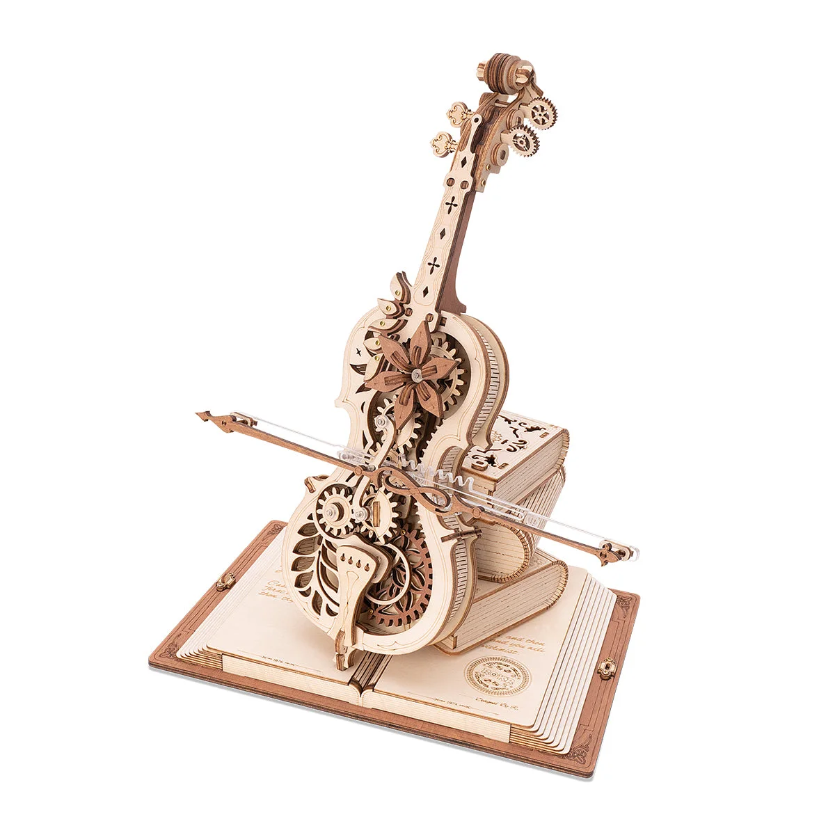 ROKR Magic Cello Mechanical Music Box 3D Wooden Puzzle AMK63 — product overview