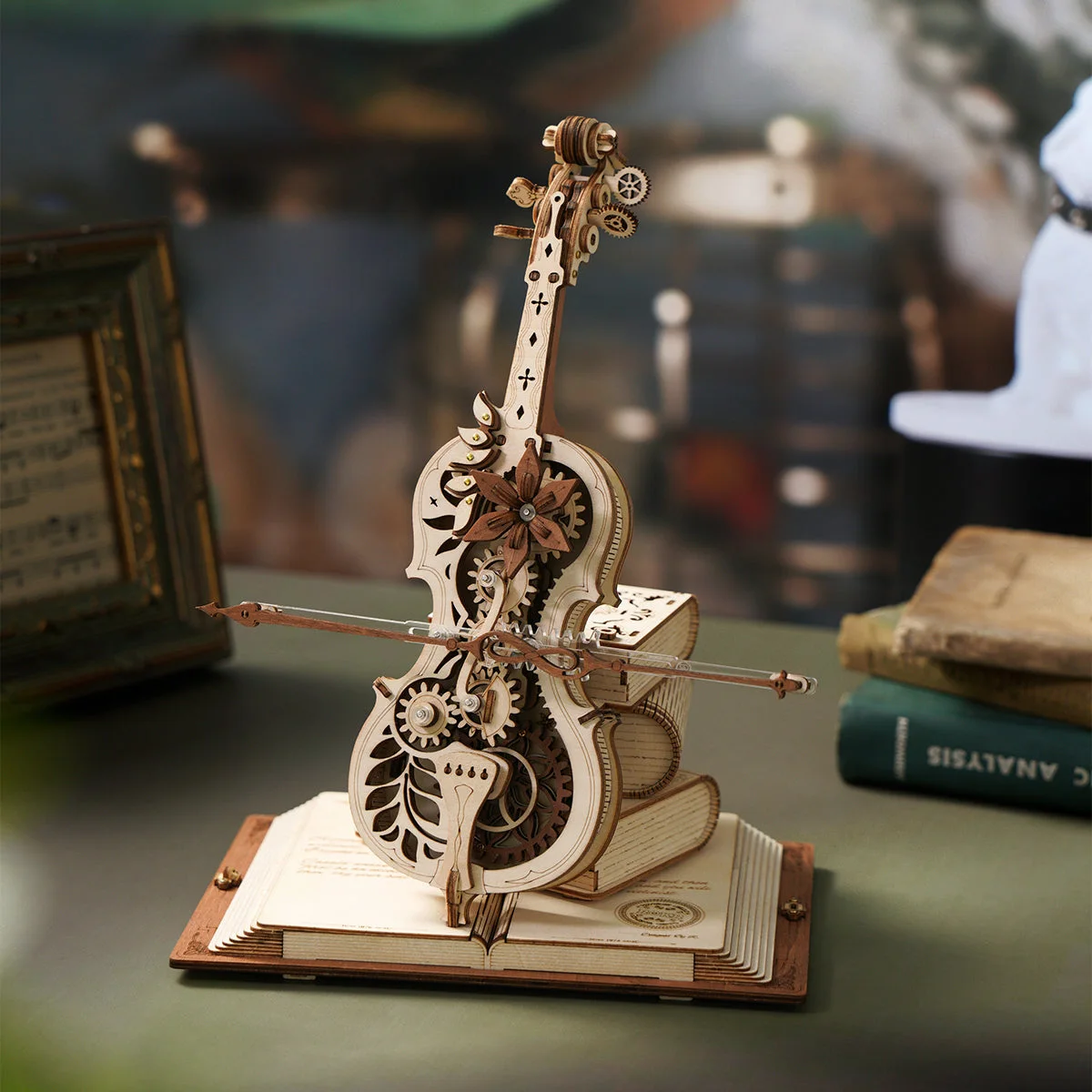 ROKR Magic Cello Mechanical Music Box 3D Wooden Puzzle AMK63 — manufacturer detail 6