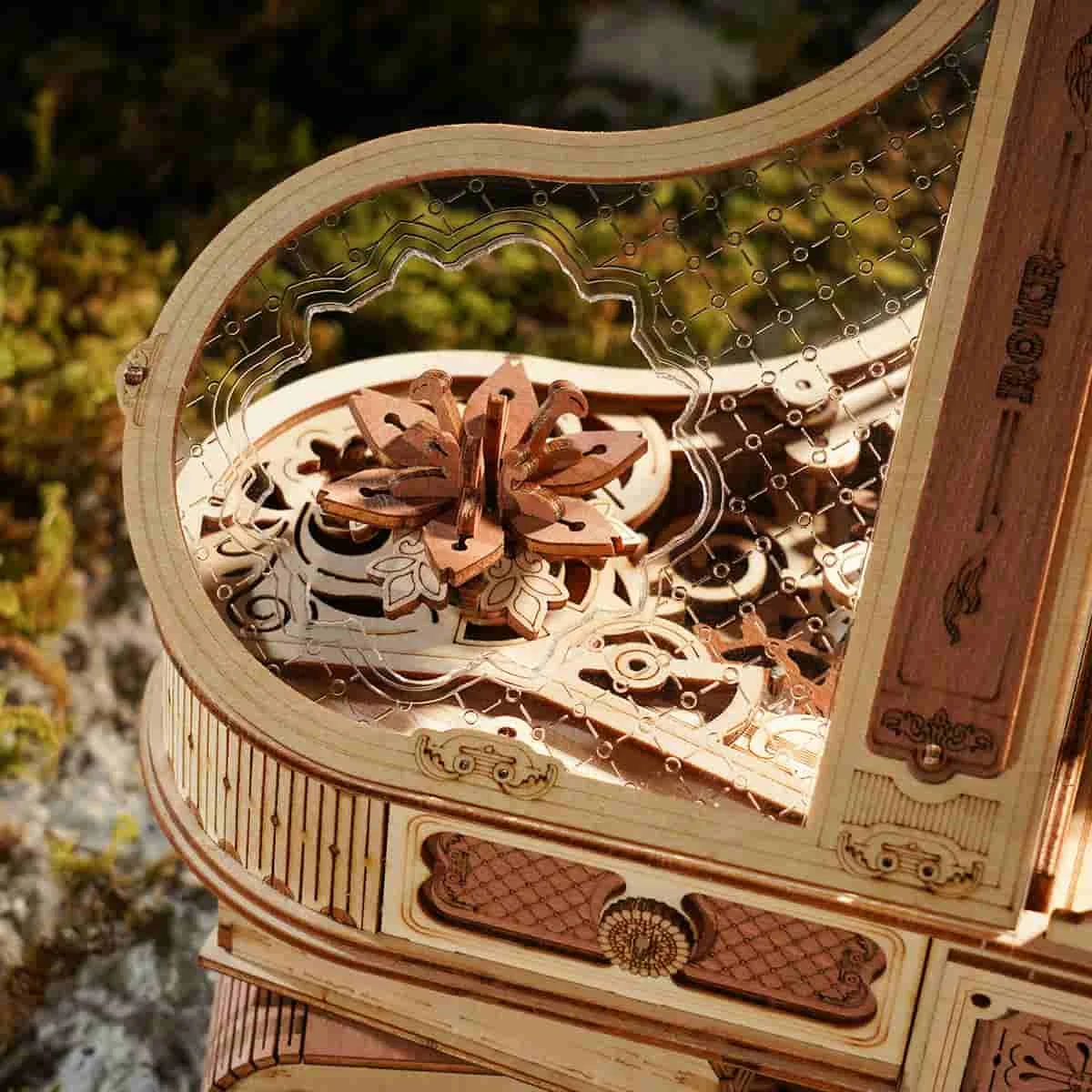 ROKR Magic Piano Mechanical Music Box 3D Wooden Puzzle AMK81 — manufacturer detail 3