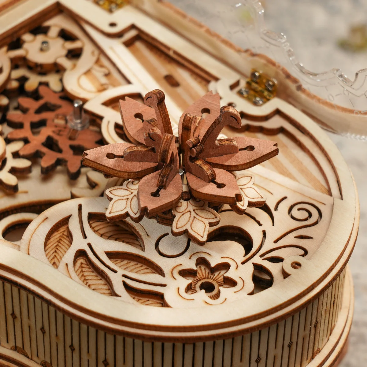 ROKR Magic Piano Mechanical Music Box 3D Wooden Puzzle AMK81 — manufacturer detail 4