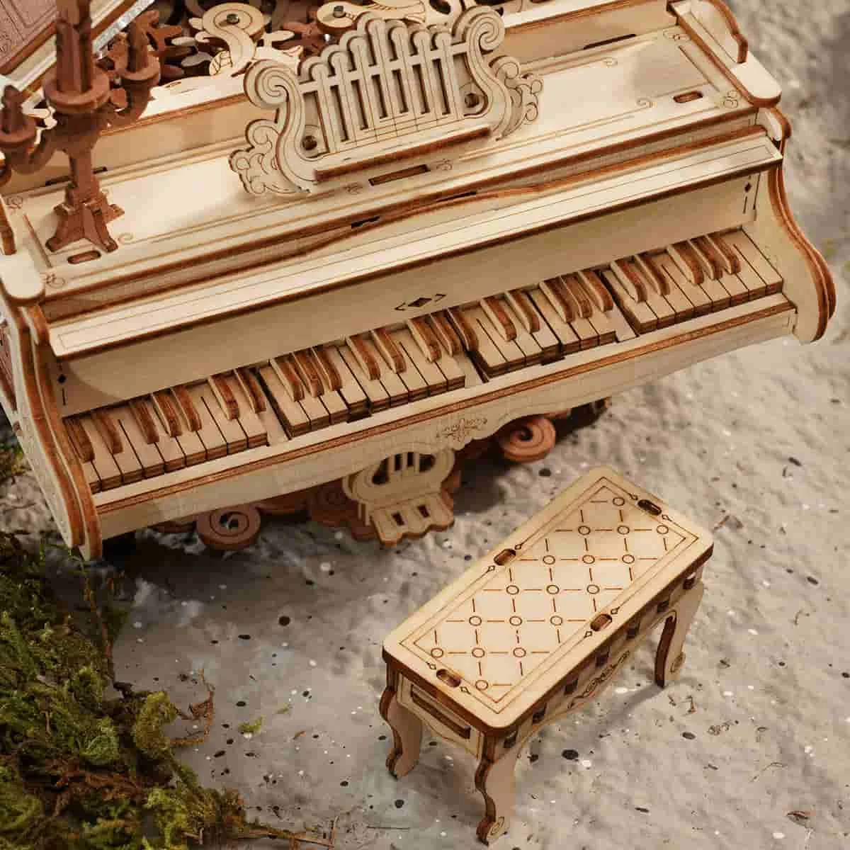 ROKR Magic Piano Mechanical Music Box 3D Wooden Puzzle AMK81 — manufacturer detail 6