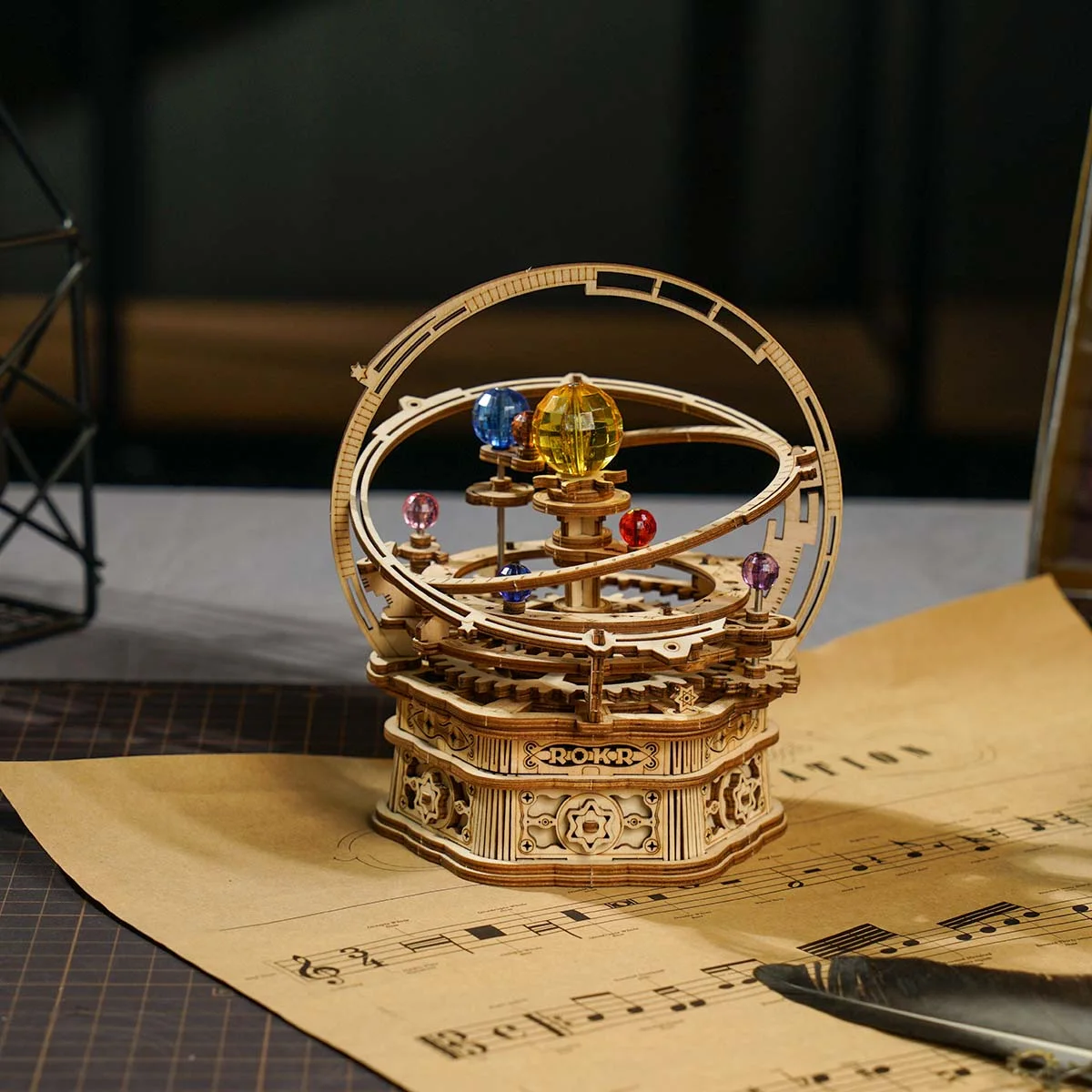 ROKR Starry Night Orrery Mechanical Music Box AMK51 — manufacturer detail 2