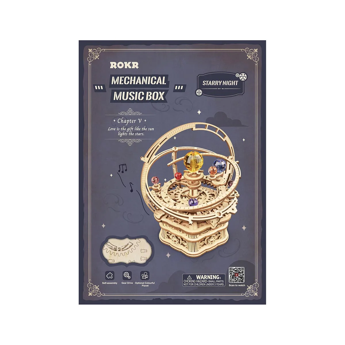 ROKR Starry Night Orrery Mechanical Music Box AMK51 — manufacturer detail 5