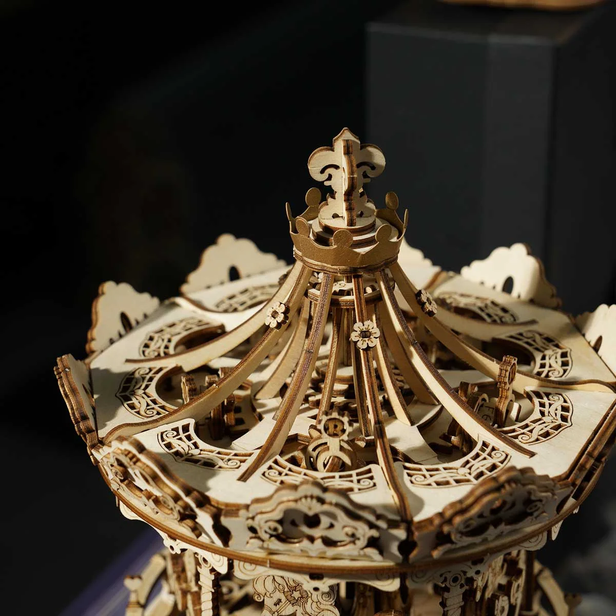 ROKR Romantic Carousel Mechanical Music Box 3D Wooden Puzzle AMK62 — manufacturer detail 4
