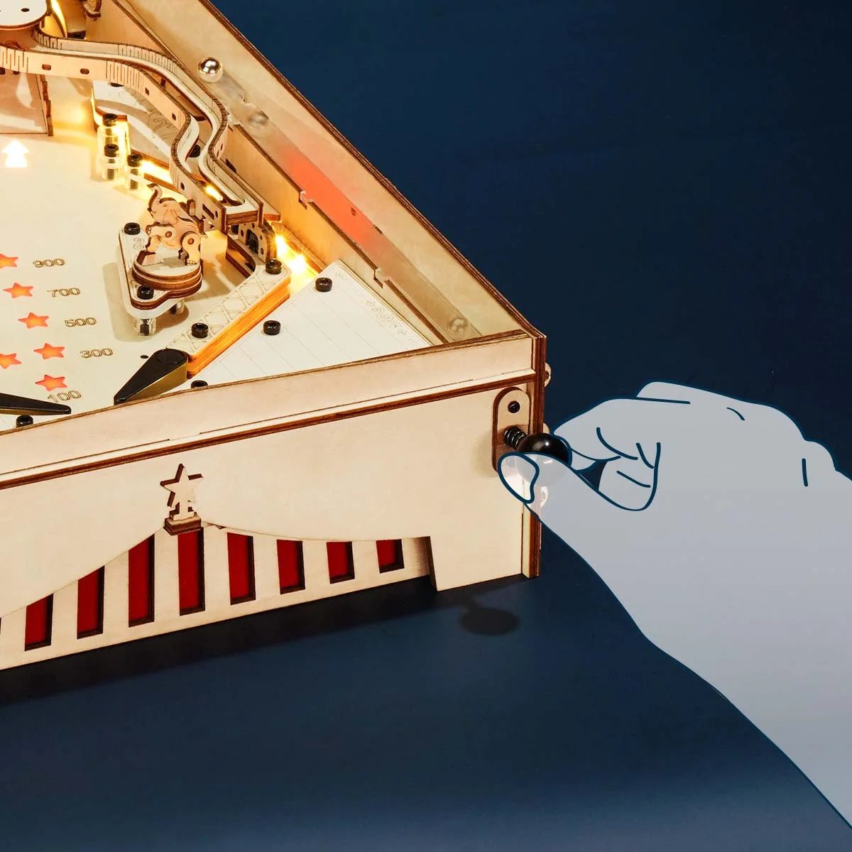 ROKR 3D Pinball Machine 3D Wooden Puzzle EG01 — manufacturer detail 4