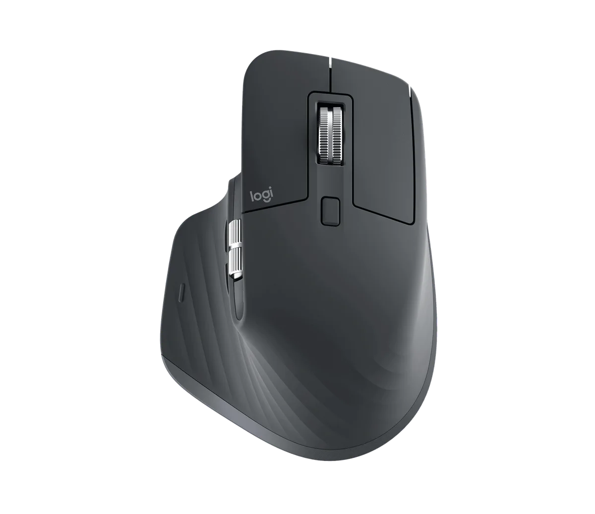 Top view of graphite Logitech MX Master 3S Bluetooth Edition