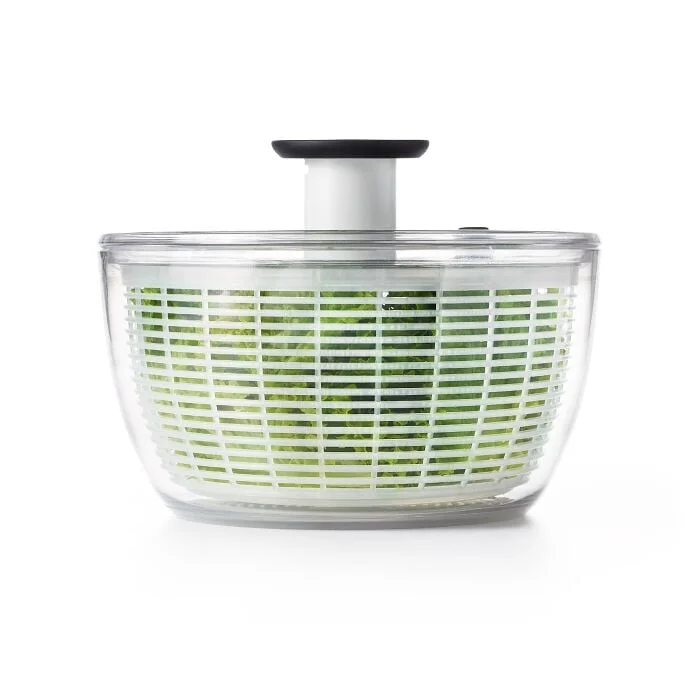OXO Good Grips white salad spinner product photograph