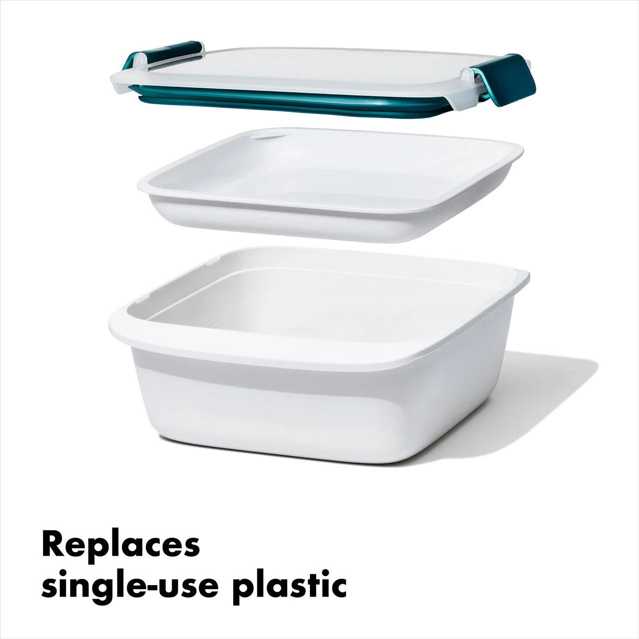 OXO Prep & Go Salad Container — 6.3 Cup, Teal — manufacturer detail 4