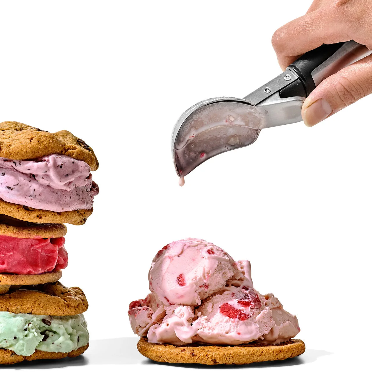 OXO STEEL Lever Ice Cream Scoop — manufacturer detail 3