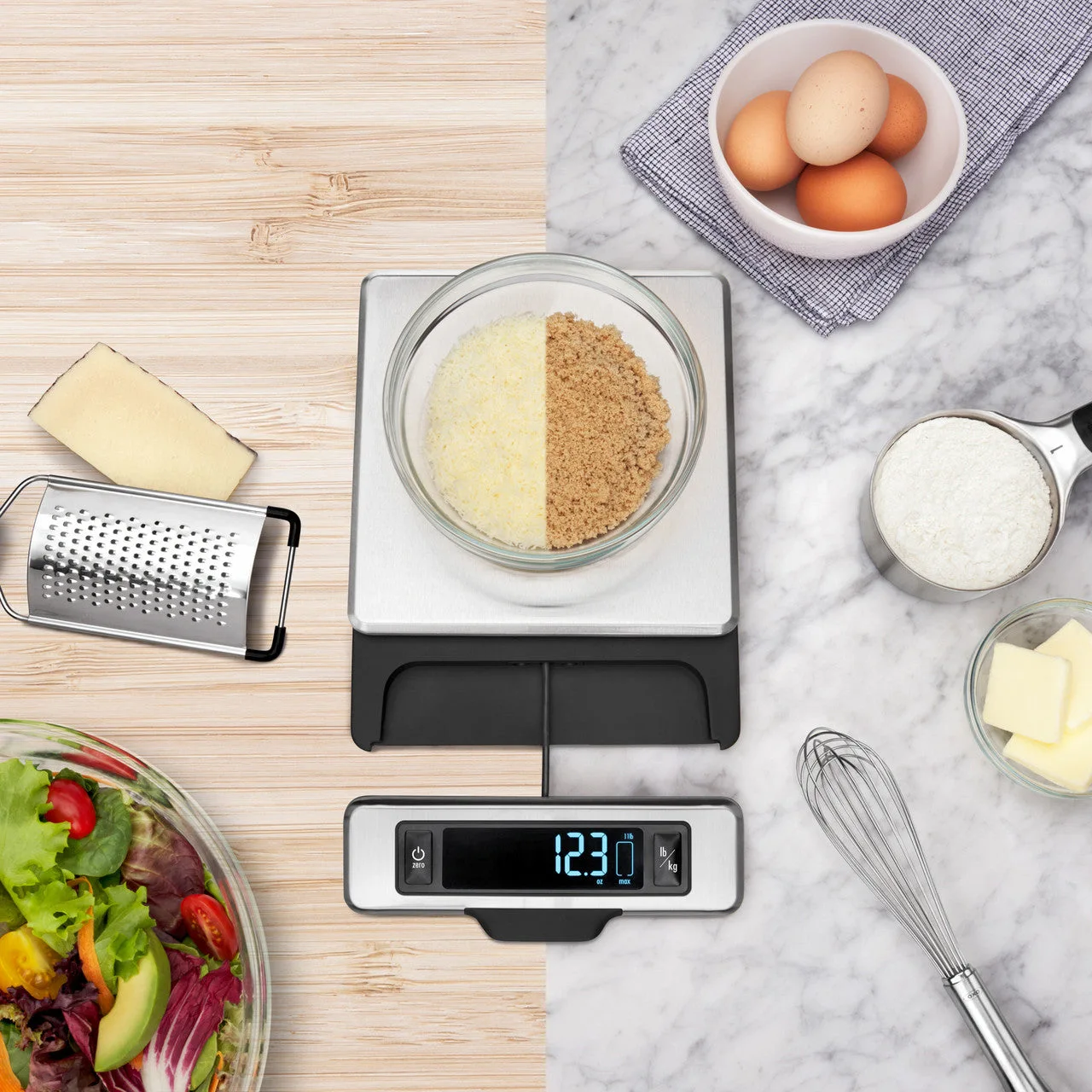 OXO 11-Pound Stainless Steel Food Scale with Pull-Out Display — manufacturer detail 7