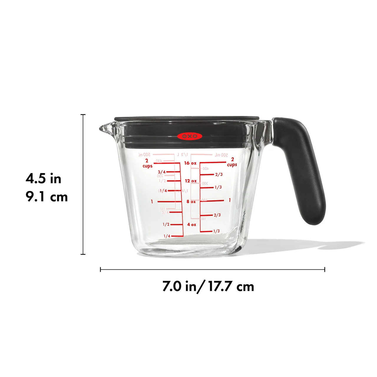 OXO Good Grips Glass Measuring Cup with Lid - 2 Cup/ 500ml — product detail 2