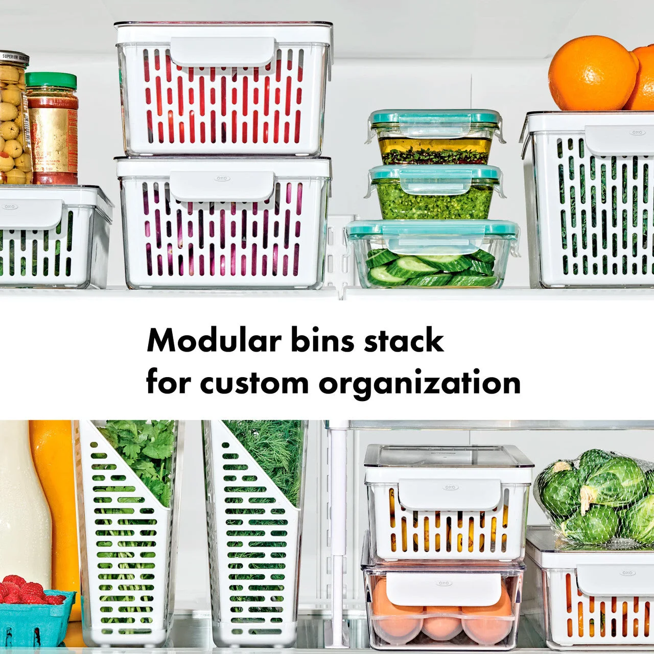 OXO Produce Saver, Long Bin — product detail 2