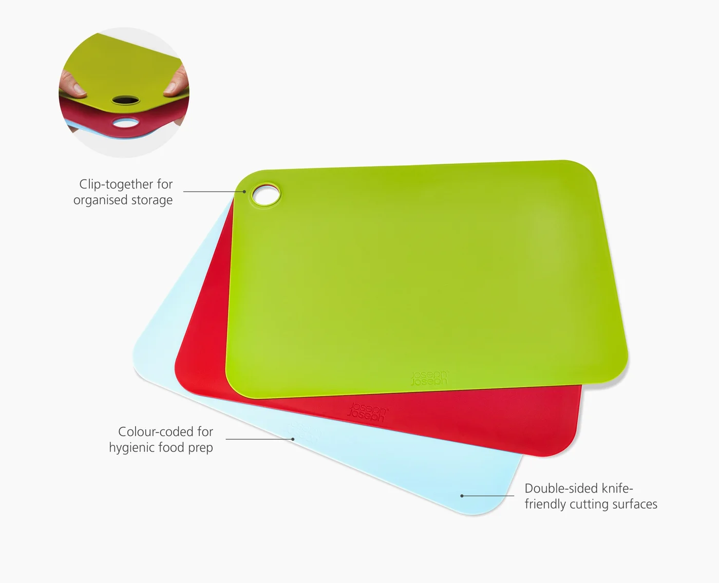Joseph Joseph Pop™ 3-piece Multicolor Cutting Mat Set — product detail 8