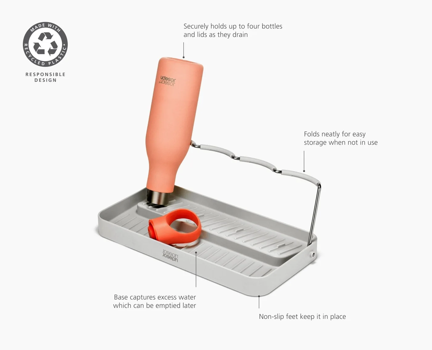Joseph Joseph DrySmart™ Folding Bottle Drying Rack — product detail 6