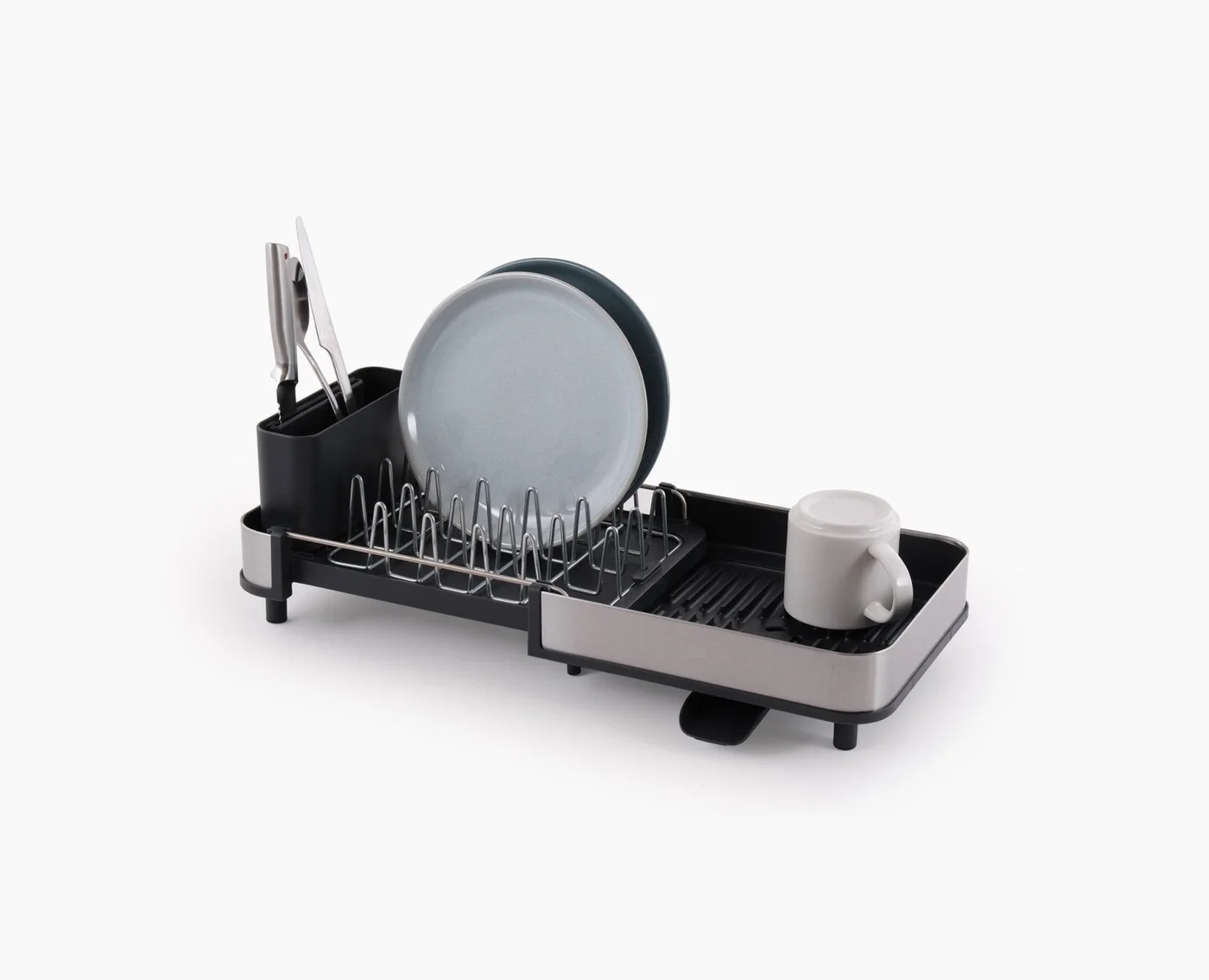 Joseph Joseph Extend™ Slim Steel Expandable Gray Dish Drainer — product detail 1