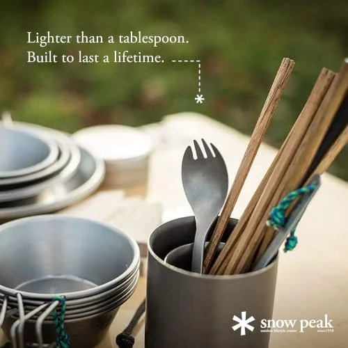 Reference camp table setting; bowls and chopsticks are not included.