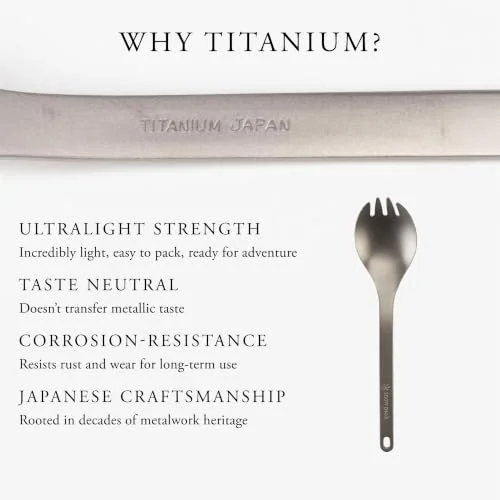 Maker material comparison for the titanium spork.