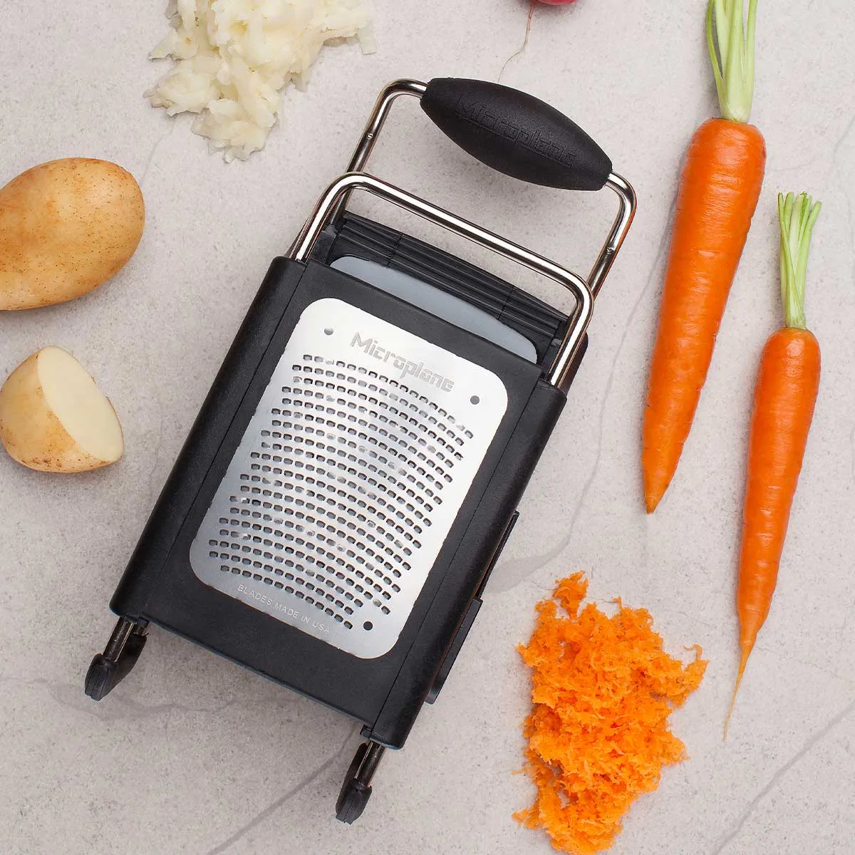 Fine panel and vegetable preparation illustrate how different surfaces suit different jobs.