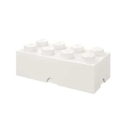 Selected White eight-stud storage brick with lift-off lid.