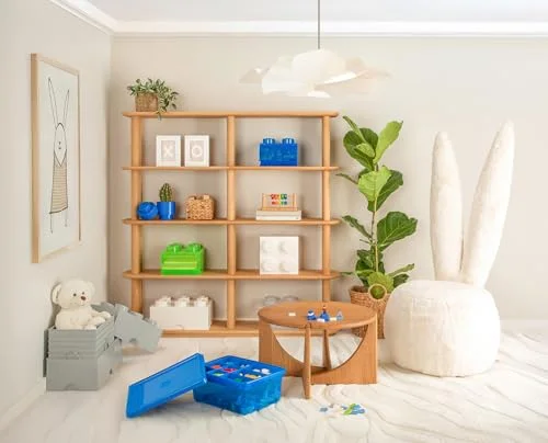 Playroom styling includes separate colours and containers that are not part of this purchase.