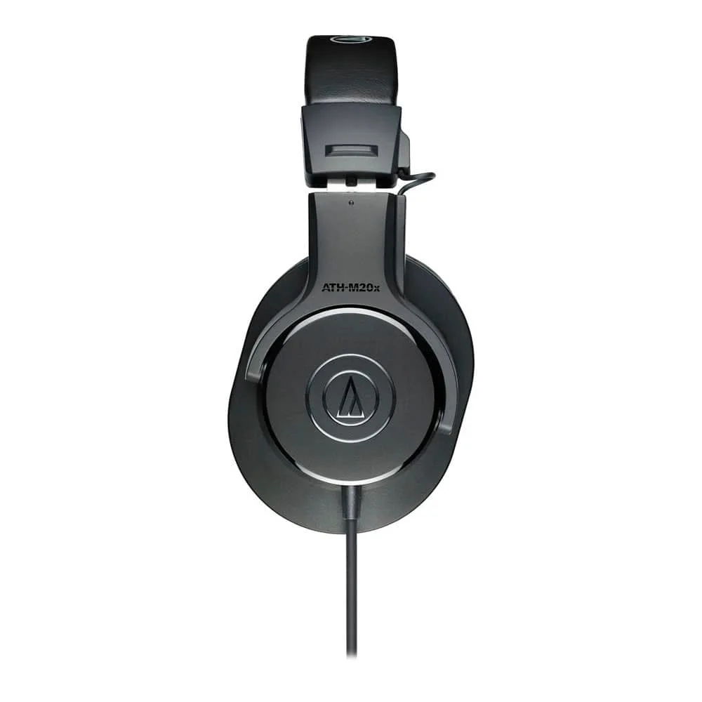 Side view of the closed earcup and adjustable headband.