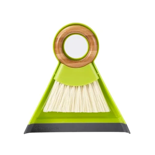 Green Tiny Team brush nesting into the matching pan.
