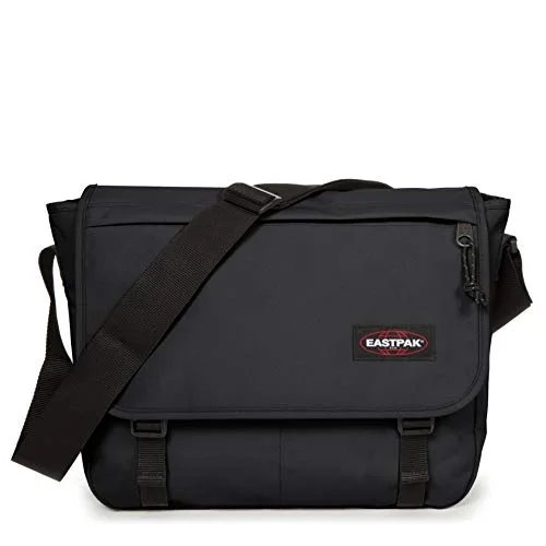 Closed flap and front stash-pocket view of the selected Black finish.