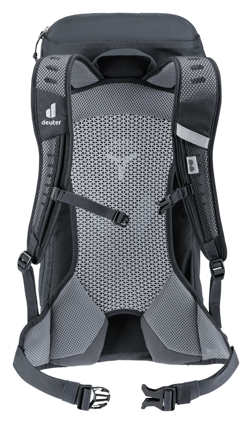 Straight rear view of the AC Lite 16 Aircomfort suspended mesh and shoulder harness.