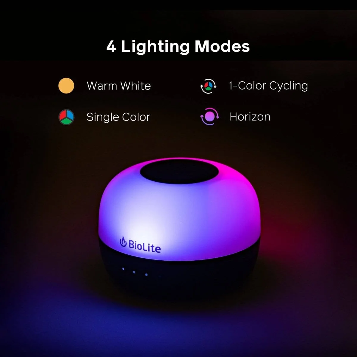 Warm-white and colour modes change the mood without adding another fixture.