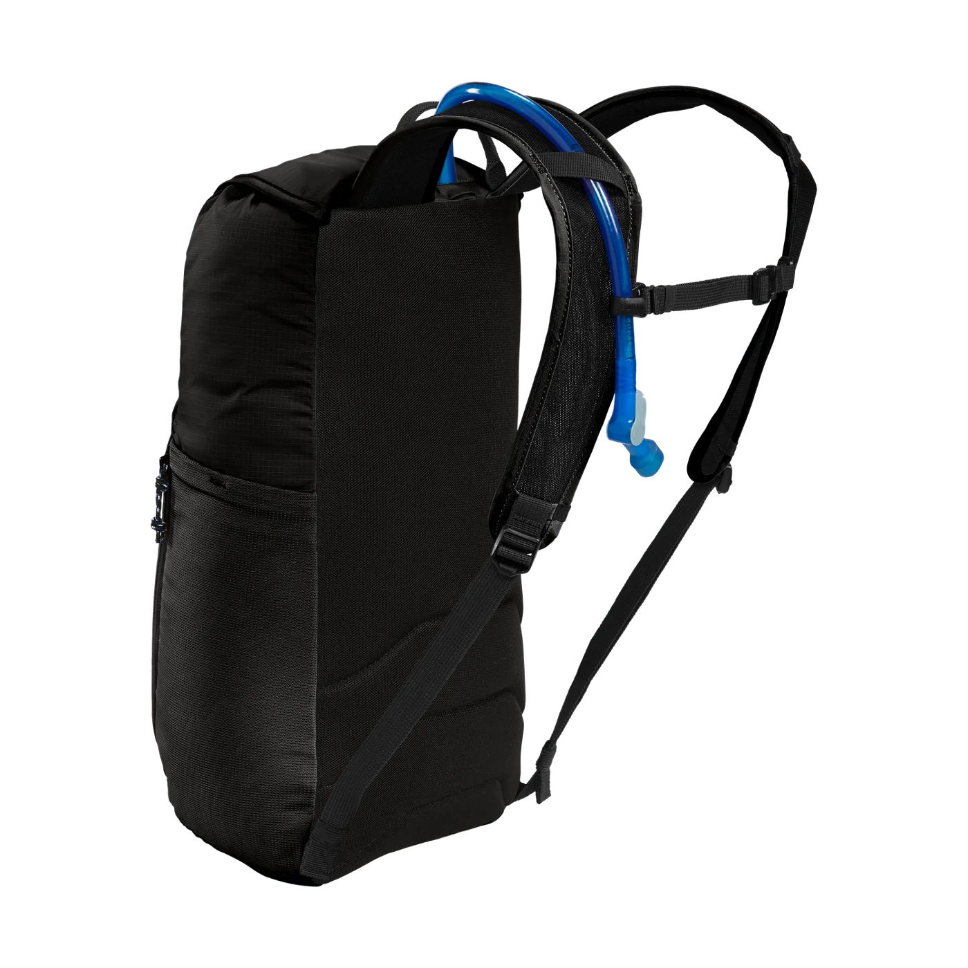 Side view of the lightweight black pack.