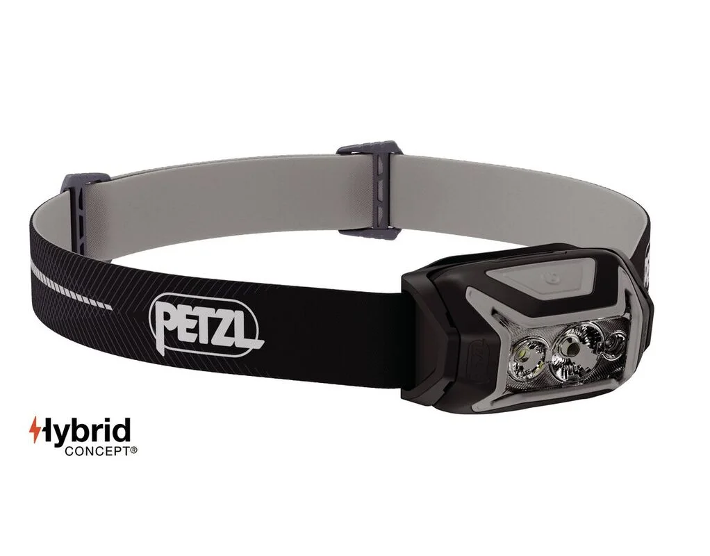 Black ACTIK CORE: a hands-free mixed-beam light, not a lantern.