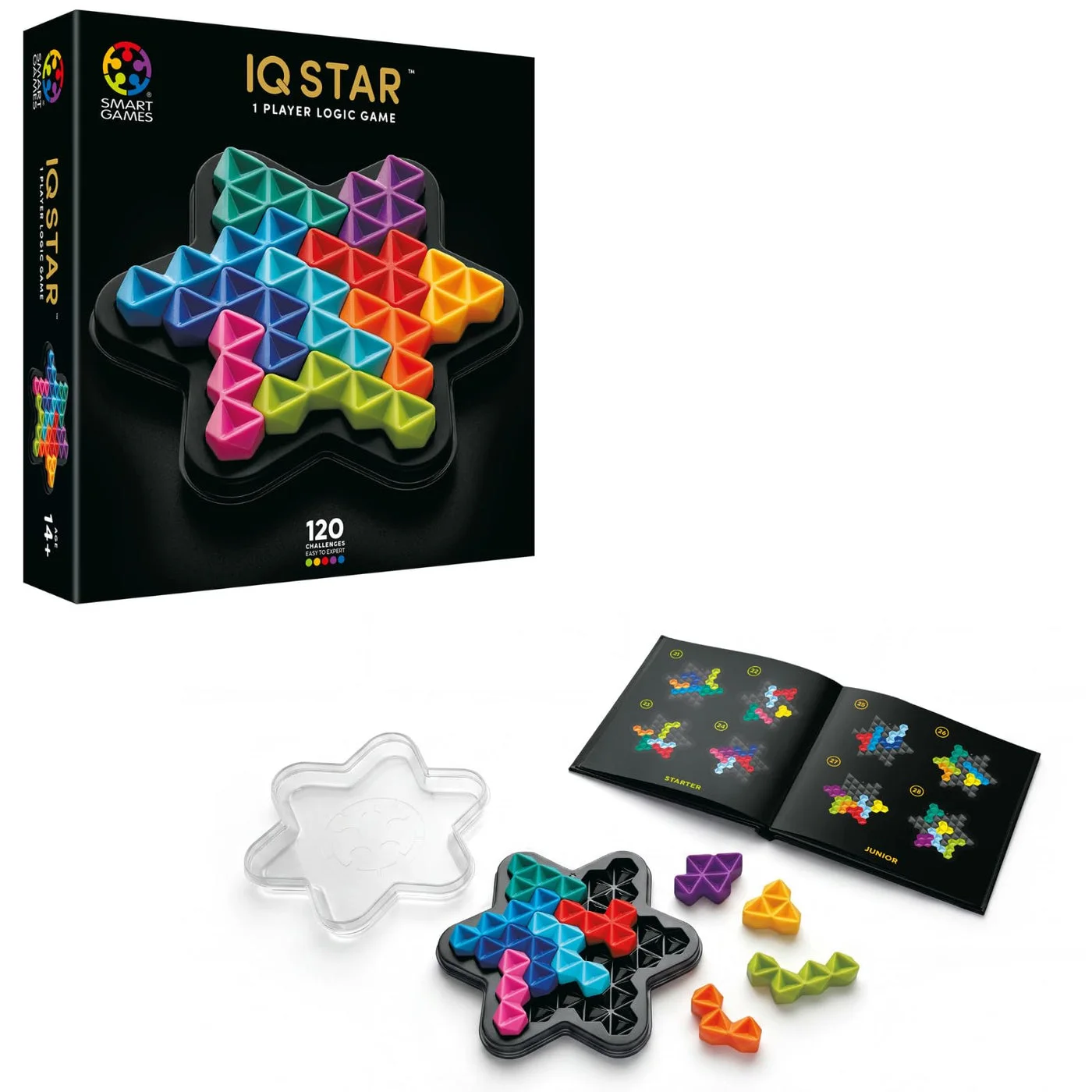 The IQ Deluxe Star set alongside its black-and-gold presentation box.