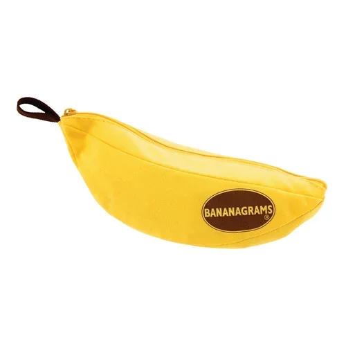 Closed banana-shaped fabric pouch for the classic game.