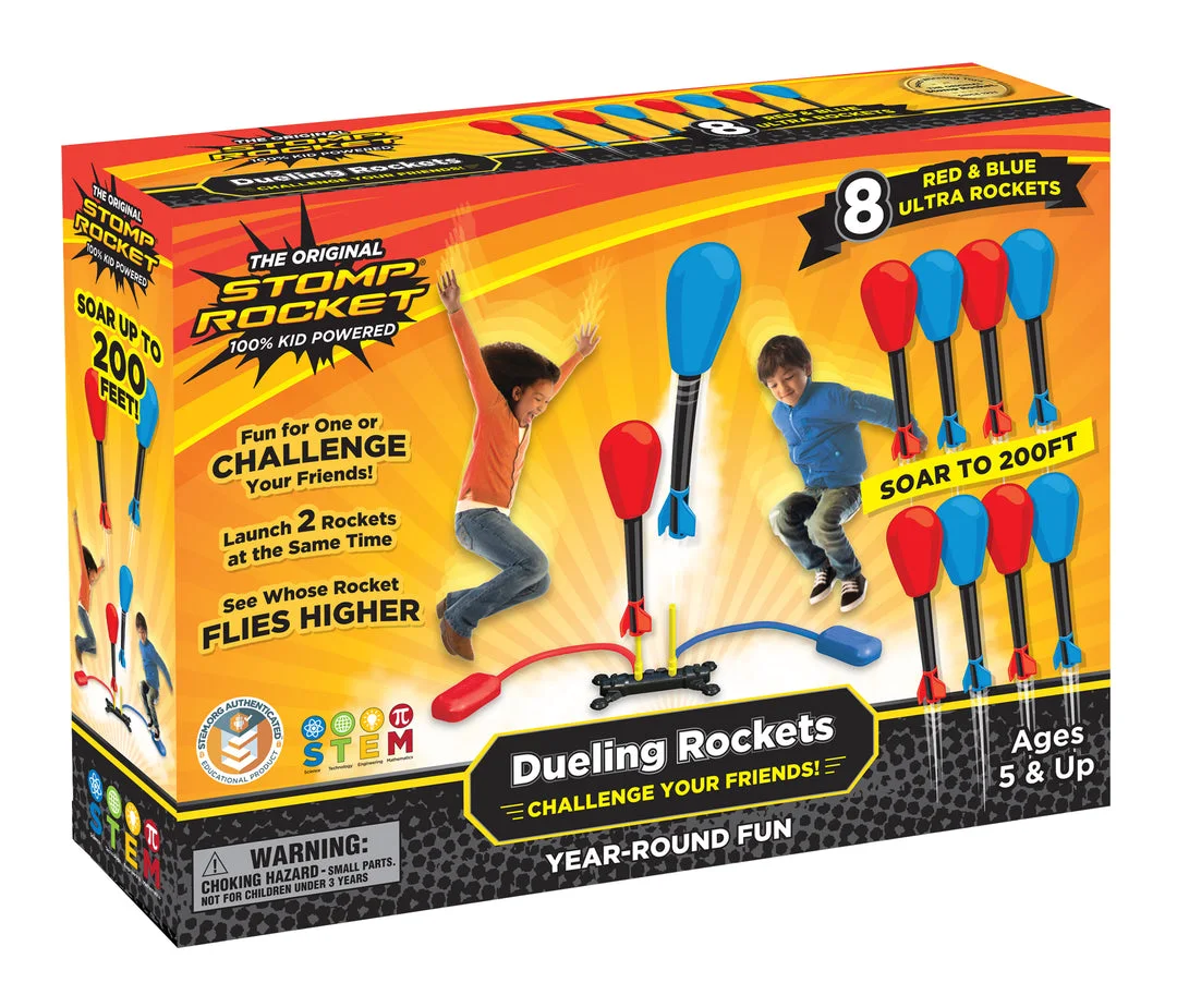 Model 20891 eight-rocket Dueling package; the advertised maximum height is a maker claim.